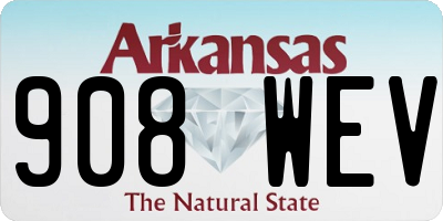 AR license plate 908WEV