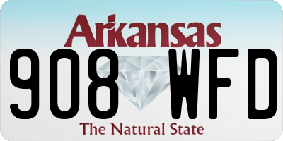 AR license plate 908WFD