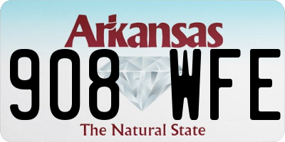 AR license plate 908WFE