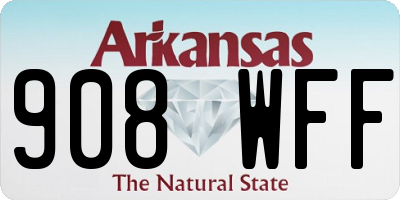 AR license plate 908WFF