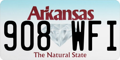AR license plate 908WFI