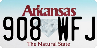 AR license plate 908WFJ