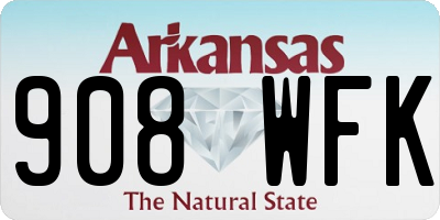 AR license plate 908WFK