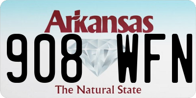 AR license plate 908WFN
