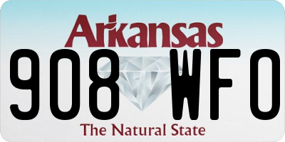 AR license plate 908WFO