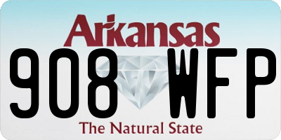 AR license plate 908WFP