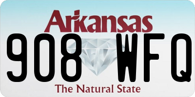 AR license plate 908WFQ