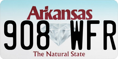 AR license plate 908WFR