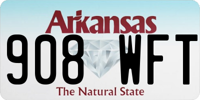 AR license plate 908WFT