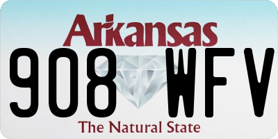 AR license plate 908WFV