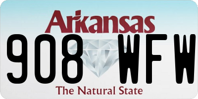 AR license plate 908WFW