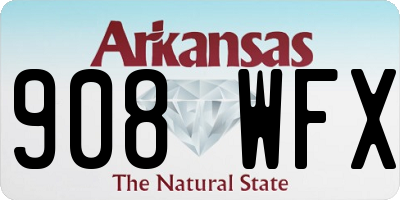 AR license plate 908WFX