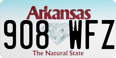 AR license plate 908WFZ