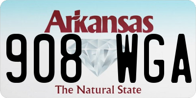 AR license plate 908WGA