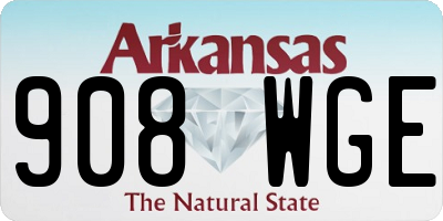 AR license plate 908WGE