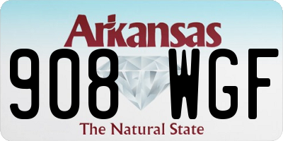 AR license plate 908WGF