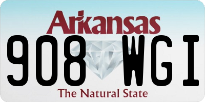 AR license plate 908WGI