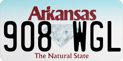 AR license plate 908WGL