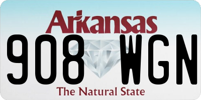 AR license plate 908WGN
