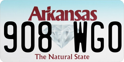 AR license plate 908WGO