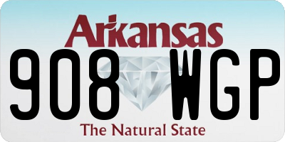 AR license plate 908WGP