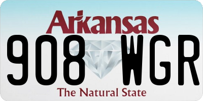 AR license plate 908WGR