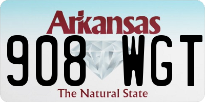 AR license plate 908WGT