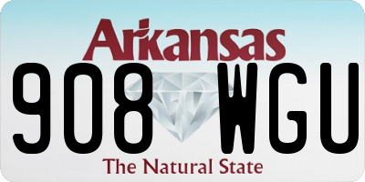 AR license plate 908WGU