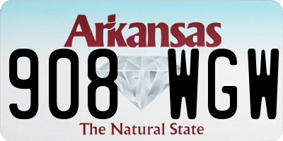 AR license plate 908WGW