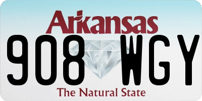 AR license plate 908WGY