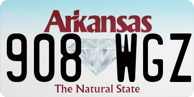 AR license plate 908WGZ