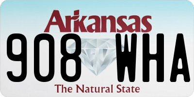 AR license plate 908WHA