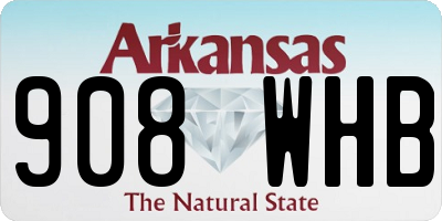 AR license plate 908WHB