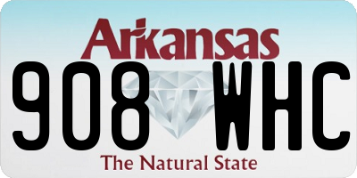 AR license plate 908WHC