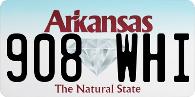 AR license plate 908WHI