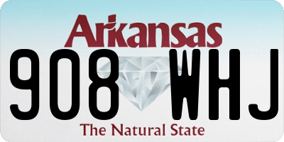 AR license plate 908WHJ