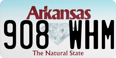 AR license plate 908WHM