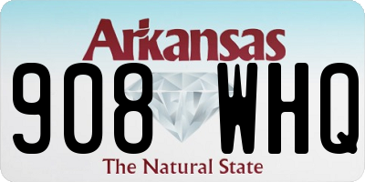 AR license plate 908WHQ