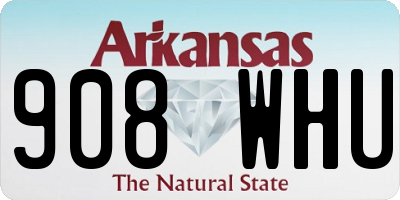 AR license plate 908WHU