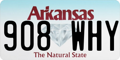 AR license plate 908WHY
