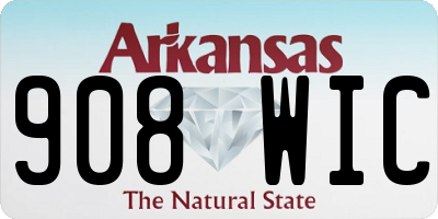 AR license plate 908WIC