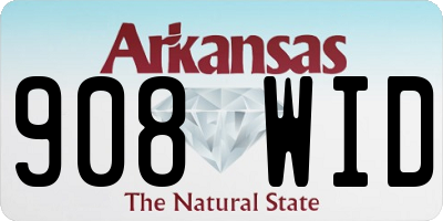 AR license plate 908WID