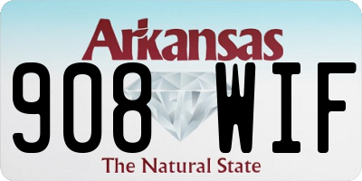 AR license plate 908WIF