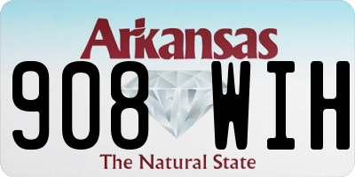 AR license plate 908WIH