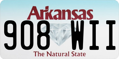 AR license plate 908WII