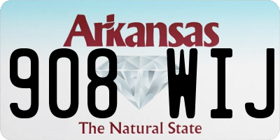 AR license plate 908WIJ