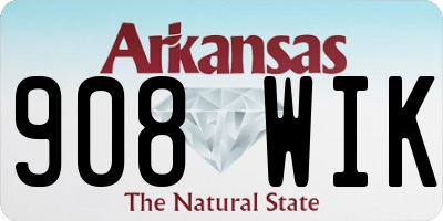 AR license plate 908WIK