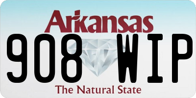 AR license plate 908WIP