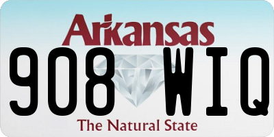 AR license plate 908WIQ