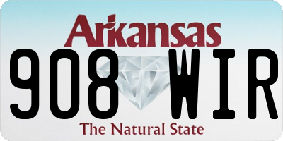 AR license plate 908WIR
